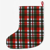 Rot-Grün kariert Großer Weihnachtsstrumpf (Rückseite)