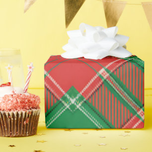 Rot-grün kariertes Muster Geschenkpapier