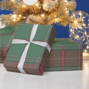 Rot-grün kariertes Muster Geschenkpapier