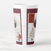 Rot-grün kariertes Weihnachten  Milchtasse (Vorderseite)