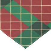 Rot-grün kariertes Weihnachts- Tischdecke (Schrägansicht)
