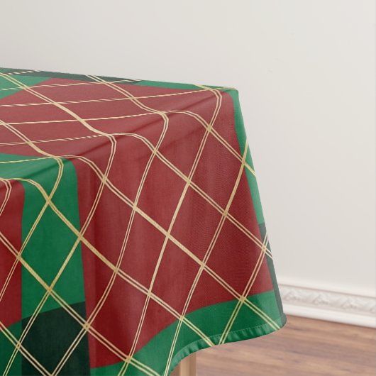 Rot-grün kariertes Weihnachts- Tischdecke (Beispiel)