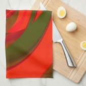 Rot & Grün Kubist Abstrakt Handtuch (Viertel Falte)