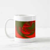 Rot & Grün Kubist Abstrakt Kaffeetasse (Links)