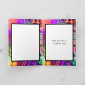 Rot, grün, Lila, farbig, digitales Fluid Geburtsta Karte (Innenseite)