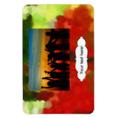 Rot-Grün-Malerei Magnet (Vertikal)