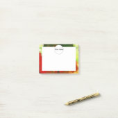 Rot-Grün-Malerei Post-it Klebezettel (Auf Schreibtisch)