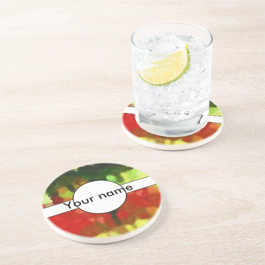 Rot-Grün-Malerei Untersetzer (Seite)