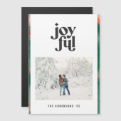 Rot + Grün modern abstrakt fröhlich Foto Urlaub Magnetkarte (Vorne/Hinten)