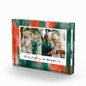 Rot + Grün Moderne abstrakt bemalten Foto Urlaub (Rechts)