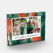 Rot + Grün Moderne abstrakt bemalten Foto Urlaub (Links)