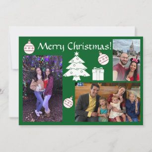 Rot & Grün Moderner Mehrfamilienhaus Foto Feiertagskarte