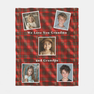 Rot Grün Navy Tartan Holiday Plaid Fleecedecke