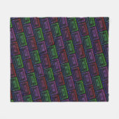 Rot Grün Neon-Kassette-Tape-Muster Fleecedecke (Vorderseite (Horizontal))