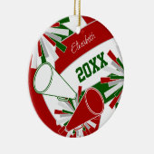 Rot grün oder ANY FARBEN Volleyballchef Keramik Ornament (Rechts)