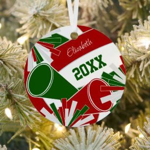 rot grün oder IRGENDEINE FARBEN Volleyball Cheerle Ornament Aus Metall