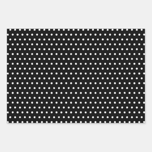 Rot-Grün-Punkte auf Schwarz Geschenkpapier Set (Vorderseite 3)