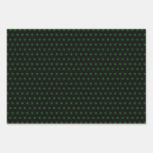 Rot-Grün-Punkte auf Schwarz Geschenkpapier Set (Vorderseite 2)