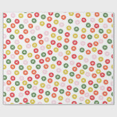 Rot-Grün-Rosa Gelbe Sternexplosion Geometrisch Geschenkpapier (Flach)