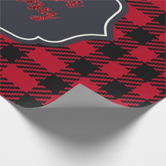 "Rot/Grün/Schachbrett - Das Weihnachtsgeschenk Geschenkpapier (Ecke)