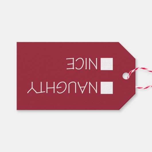 Rot & Grün Schöner Urlaub Geschenkanhänger (Vorderseite (Horizontal))