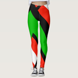 Rot-Grün-Schwarz-Farbblock 4Josephine Leggings