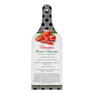 Rot Grün Schwarz Italienische Nonna-Rezept nach Ma Schneidebrett