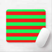 Rot Grün Streifen Design Mousepad (Mit Mouse)