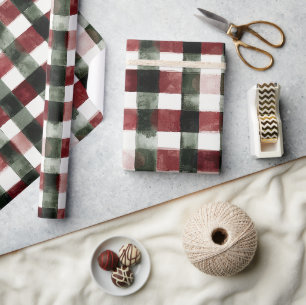 Rot Grün Streifen Geburtstag Geschenkpapier