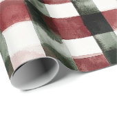 Rot Grün Streifen Geburtstag Geschenkpapier (Rolleneckpunkt)