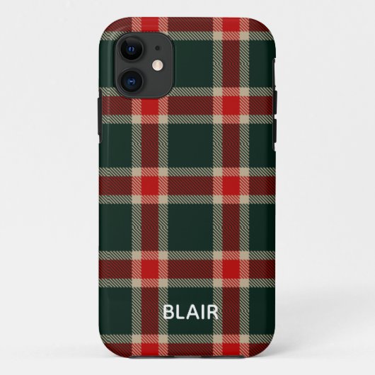 Rot-Grün-Tartan-Handy Case-Mate iPhone Hülle (Rückseite)