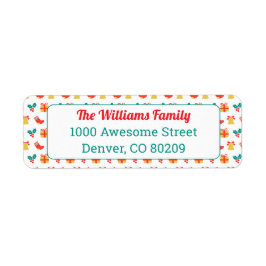 Rot-Grün-Text Holly-Bell-Strumpf-Muster