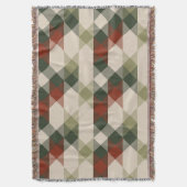rot grün und beige geometrisch decke (Vorderseite Vertikal)