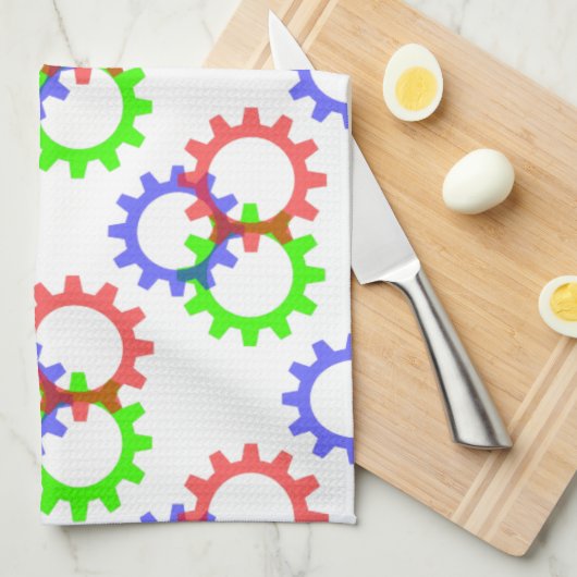 Rot, Grün und Blau Handtuch (Viertel Falte)