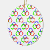 Rot, Grün und Blau Keramik Ornament (Links)