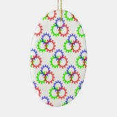 Rot, Grün und Blau Keramikornament (Rechts)