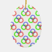 Rot, Grün und Blau Keramikornament (Vorne)