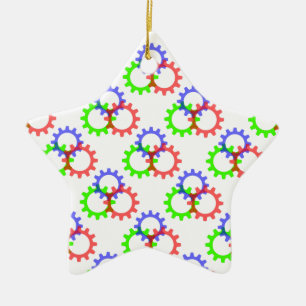 Rot, Grün und Blau Keramikornament