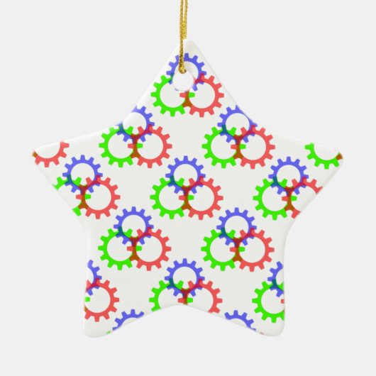 Rot, Grün und Blau Keramikornament (Vorne)