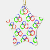 Rot, Grün und Blau Keramikornament (Links)