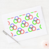 Rot, Grün und Blau Rechteckiger Aufkleber (Umschlag)