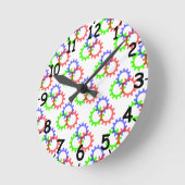 Rot, Grün und Blaue Gewässer Runde Wanduhr (Winkel)