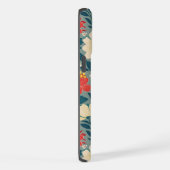 Rot, Grün und Creme Chinoiserie iPhone Hülle (Rechte Seite)