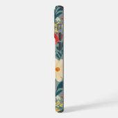 Rot, Grün und Creme Chinoiserie iPhone Hülle (Linke Seite)