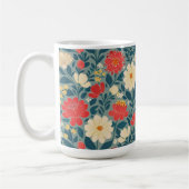 Rot, Grün und Creme Chinoiserie Kaffeetasse (Links)