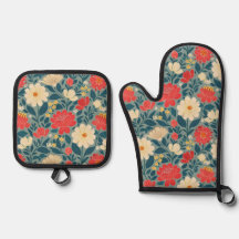 Rot, Grün und Creme Chinoiserie