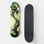 Rot, Grün und Gelb-Rundformen Skateboard (Vorderseite)