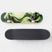 Rot, Grün und Gelb-Rundformen Skateboard (Horizontal)