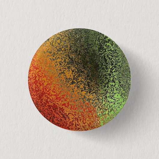 Rot Grün und Gold Muster Button (Vorderseite)