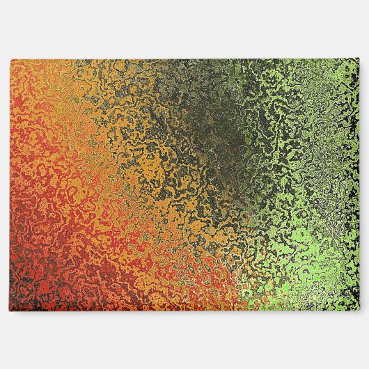 Rot Grün und Gold Muster Magnet (Vorderseite)